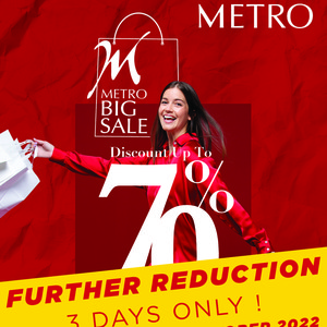 Diskon Hingga 70% Cuma 3 Hari, Metro Big Sale Further Reduction
