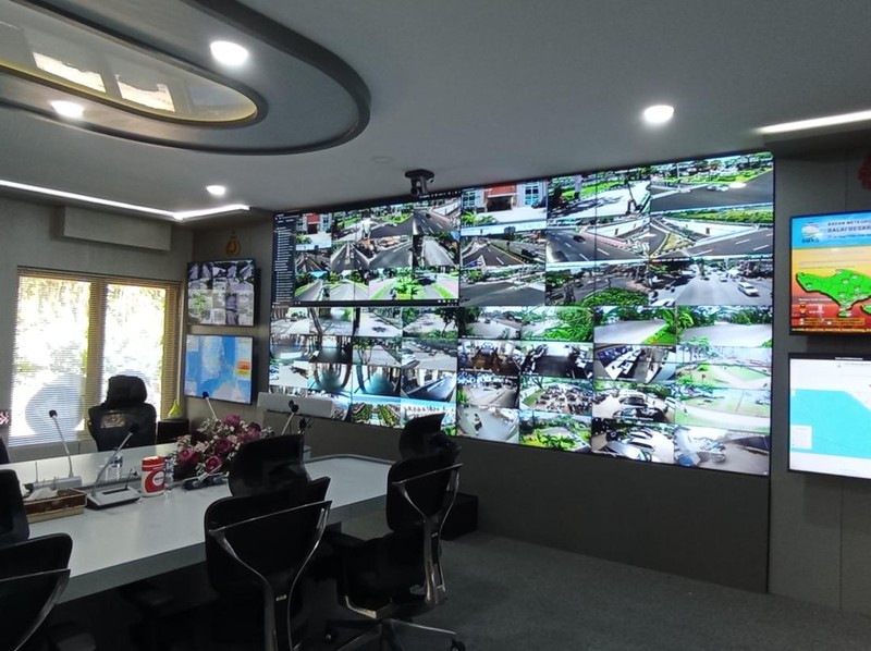 Pos komando (command center) Polda Bali di kawasan The Nusa Dua, Kecamatan Kuta Selatan, Kabupaten Badung.
