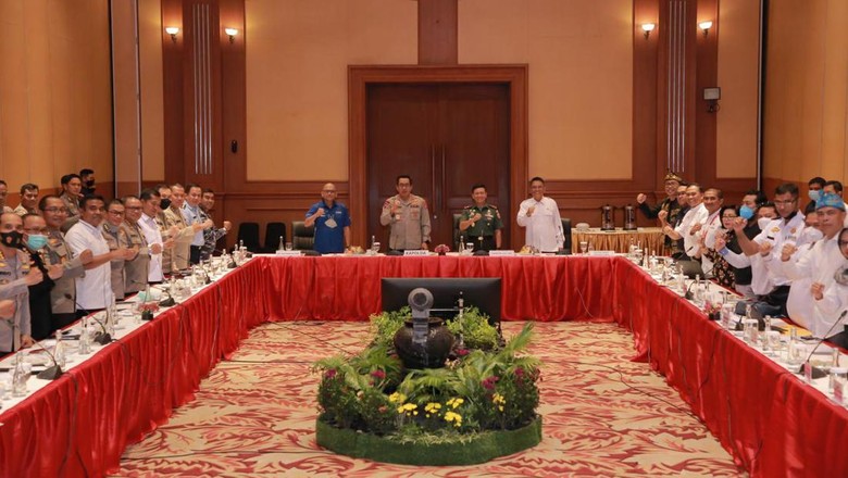 Rakor Polda NTB Rakor tentang garis besar operasi Mandalika III Rinjani 2022