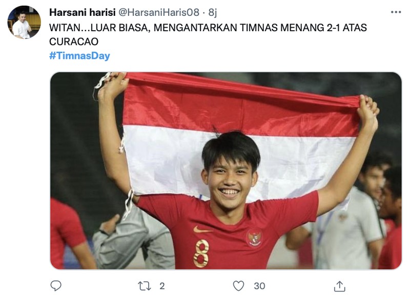 Timnas Indonesia meraih kemenangan kedua atas Curacao pada FIFA Matchday di Stadio Pakansari, Kabupaten Bogor, Selasa (27/9).