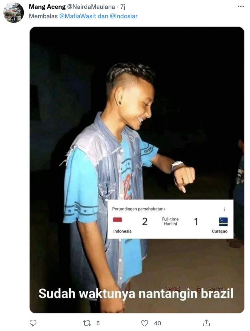 Timnas Indonesia meraih kemenangan kedua atas Curacao pada FIFA Matchday di Stadio Pakansari, Kabupaten Bogor, Selasa (27/9).