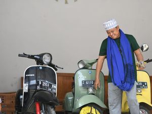 Hobi Motor Klasik, Wagub Uu Bagikan Tips Rahasia Mengendarai Vespa