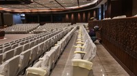 Meski belum rampung total, namun perubahan sudah terlihat signifikan dari berbagai gedung di TMII. Salah satunya gedung Sasono Adiguno ini yang kini tampak lebih berkelas.  