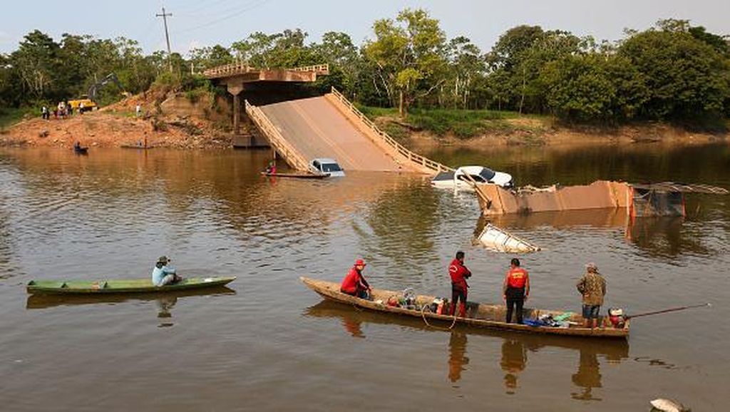 Jembatan Runtuh di Brasil, 3 Orang Tewas-15 Lainnya Hilang di Sungai