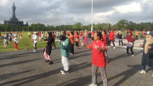 Kegiatan senam Klub Jantung Sehat Bali.