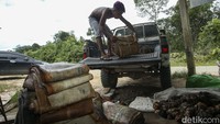 Kini Ajis tak hanya mengepul karet, ia juga melebarkan bisnisnya melalui warung sembako hingga industri batako.
