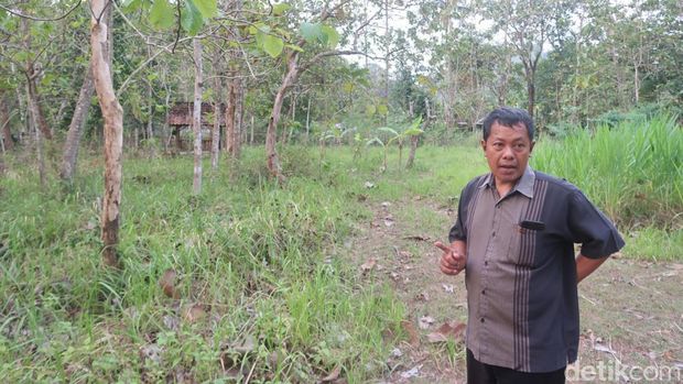 Lokasi yang dulunya berdiri rumah tabon Kolonel Inf. (Anumerta) Sugiyono di Pedukuhan Gedaren I, Kalurahan Sumbergiri, Kapanewon Ponjong, Kabupaten Gunungkidul, Kamis (29/9/2022).