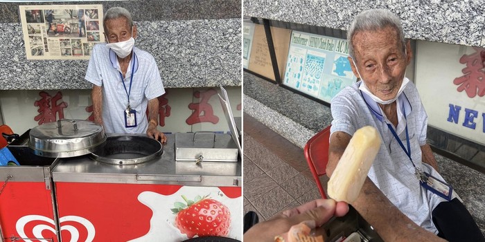 Meski Untungnya Kecil, Kakek Ini Tetap Semangat Jualan Es Krim