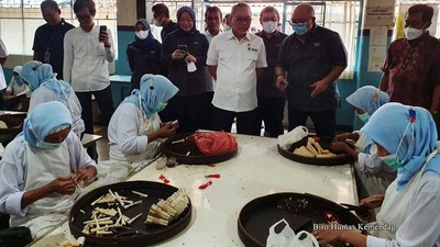 Momen Mendag Bertemu Petani Tembakau dan Tinjau Pabrik Rokok di Kudus