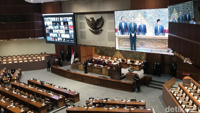 Paripurna DPR RI Kamis (29/9/2022). (Firda Cynthia Anggrainy/detikcom).