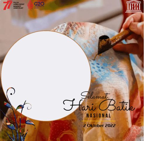 Twibbon Hari Batik 2022 bisa digunakan untuk memeriahkan peringatan nasional tersebut. Hari Batik Nasional 2022 diperingati pada tanggal 2 Oktober 2022.