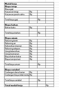 Contoh Rencana Anggaran Biaya Usaha Yang Benar Dan Efektif