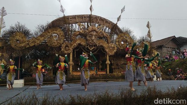 Festival Lima Gunung (FLG) XXI di Dusun Mantran Wetan, Desa Girirejo, Kecamatan Ngablak, Kabupaten Magelang, Jumat (30/9/2022).