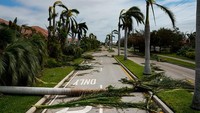 Pohon-pohon tumbang akibat angin kencang Badan Ian. Presiden Amerika Serikat Joe Biden buka suara terkait bencana Badai Ian yang menerpa wilayah Florida, Amerika Serikat. Biden mengatakan badai ini yang paling mematikan dalam sejarah Florida.  