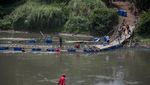 Jembatan Darurat di Bengawan Solo Rusak, Akses Warga Terputus