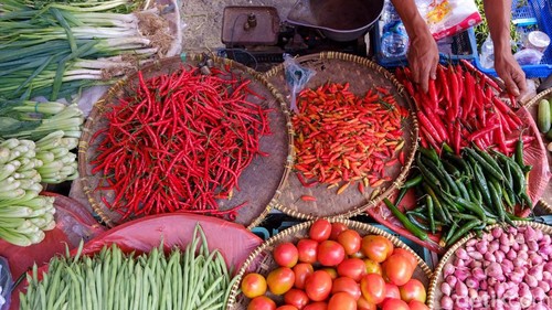 Harga pangan di Jakarta turun hari ini setelah mengalami kenaikan kemarin. Begini aktvitas jual beli di pasar.