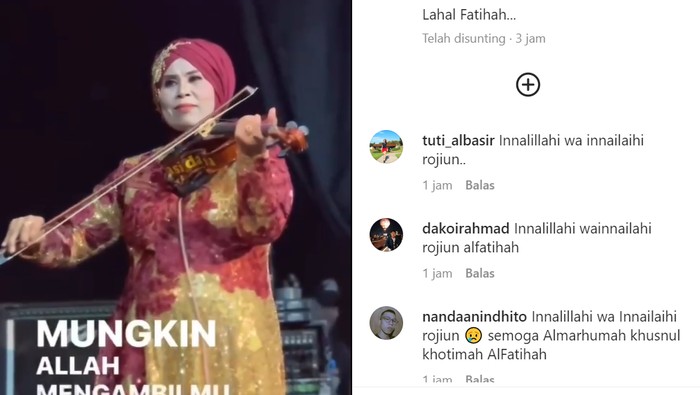 Nadhiroh vokalis dan violis andalan Nasida Ria meninggal, Kamis (29/9/2022)