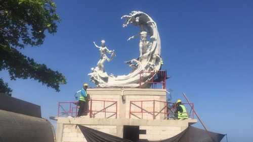 Proyek Samigita penataan Pantai Kuta, Badung, Bali.