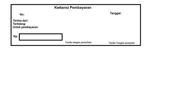 Cara penulisan kwitansi yang baik dan benar.