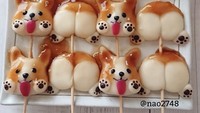 Wah…wanita ini juga suka mengkreasikan jajanan rice cake ala Jepang nih. Seperti ini rice cake nya diubah jadi bentuk anjing corgi. Foto: Instagram @nao2748