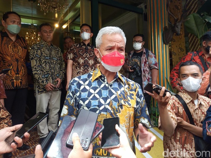 Gubernur Jateng Ganjar Pranowo di Solo, Sabtu (1/10/2022).