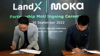 Penandatanganan kerja sama ini dihadiri oleh CEO LandX Andika Sutoro Putra, CEO & Co-Founder Moka Haryanto Tanjo, Koordinator Pembiayaan Teknologi Finansial dan Modal Ventura Kemenparekraf, Maman Rahmawan dan Policy Director Asosiasi Layanan Urun Dana Indonesia (ALUDI) Calvin Jonathan.
