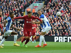 Sengit, Liverpool Vs Brighton Tuntas 3-3