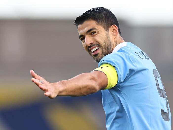 ST. POELTEN, AUSTRIA - SEPTEMBER 23: Luis Suarez of Uruguay during the International Friendly match between Iran and Uruguay at NV Arena on September 23, 2022 in St. Poelten, Austria. (Photo by Robbie Jay Barratt - AMA/Getty Images)