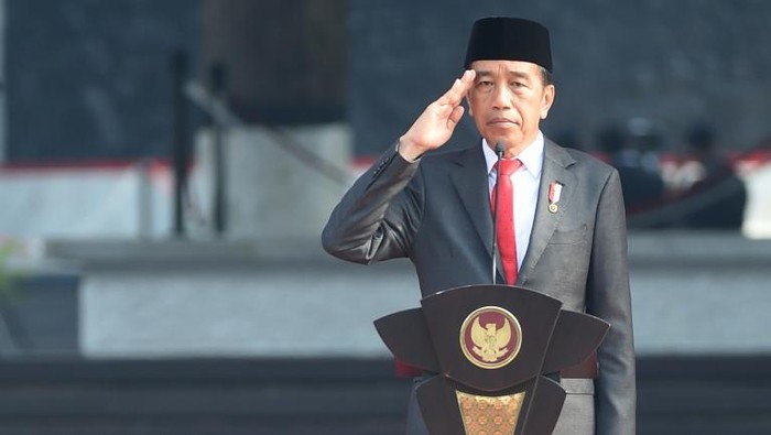 Presiden Jokowi memimpin upacara peringatan Hari Kesaktian Pancasila di Monumen Pancasila Sakti, Lubang Buaya, Jakarta Timur.