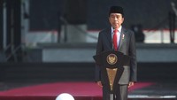 Upacara berlangsung di halaman Monumen Pancasila Sakti, Sabtu (1/10/2022). Acara juga disiarkan di YouTube Sekretariat Negara.