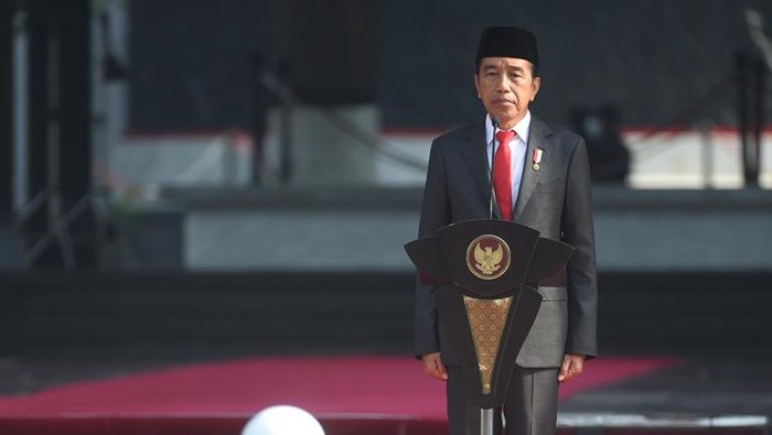 Presiden Jokowi memimpin upacara peringatan Hari Kesaktian Pancasila di Monumen Pancasila Sakti, Lubang Buaya, Jakarta Timur.
