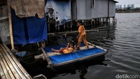 Namun, ketika diakses kembali pada Rabu (21/09/2022), peta tersebut nampak berbeda di mana tanda warna merah tidak sebanyak dulu untuk 2030. Bahkan anak-anak pesisir Jakarta Utara kehilangan tempat bermain ketika nanti semuanya terendam air laut.