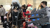 Adapula yang memang merupakan cosplayer profesional seperti @hana_hancos yang tampil sebagai Huma. Foto: Asep/detikcom