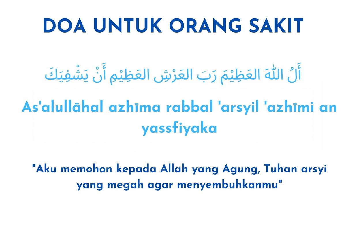 Doa Mohon Kesembuhan dari Sakit