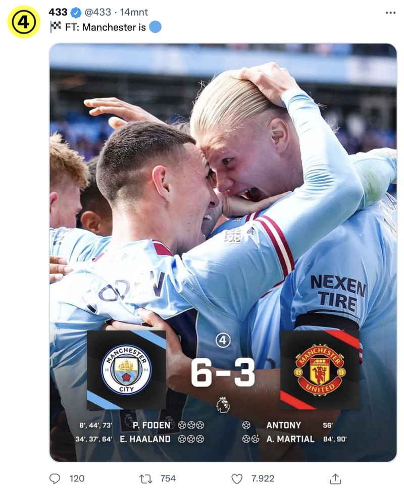 Meme Manchester United babak belur dihajar Manchester City dalam lanjutan Liga Inggris.