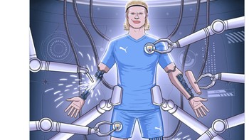 Jadi, sampak kapan Haaland terus cetak gol? Bisakah City dibawanya meraih banyak trofi musim ini? Foto: Twitter