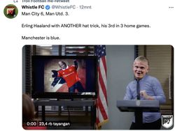 Erling Haaland Menggila, Meme MU Babak Belur Oleh Man City