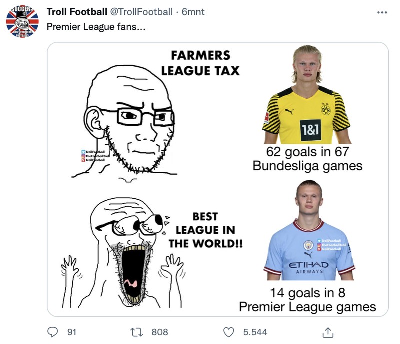 Meme Manchester United babak belur dihajar Manchester City dalam lanjutan Liga Inggris.