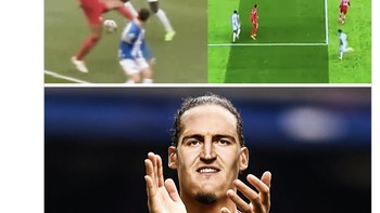 Penempatan van Dijk yang dinilai ceroboh saat lawan Brighton & Hove Albion. Foto: Twitter