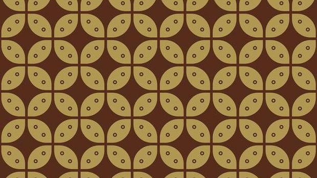 Motif Kawung, salah satu motif batik tertua di Nusantara.