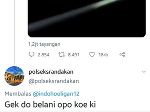Admin Akun Polsek Srandakan Diperiksa Propam soal Cuitan Kanjuruhan