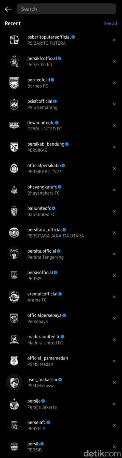 Klub sepak bola Indonesia serempak mengubah media sosial mereka menjadi warna hitam merespon tragedi Kanjuruhan yang menewaskan 174 orang hingga sore ini, Minggu (2/10/2022).