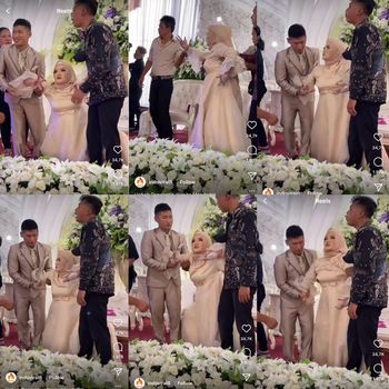 Beredar viral video pengantin wanita yang mengalami kesurupan saat berada di atas pelaminan.