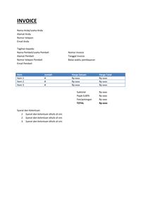 Contoh Invoice Pembayaran Serta Jenis Dan Cara Membuatnya