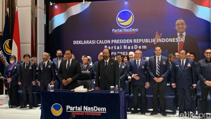 Deklarasi Anies Baswedan capres NasDem (Eva Safitri/detikcom).