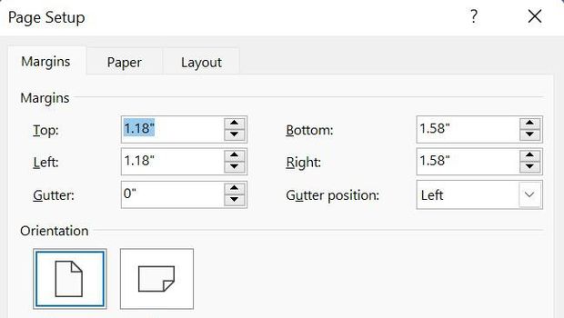 Cara mengatur margin Microsoft Word.