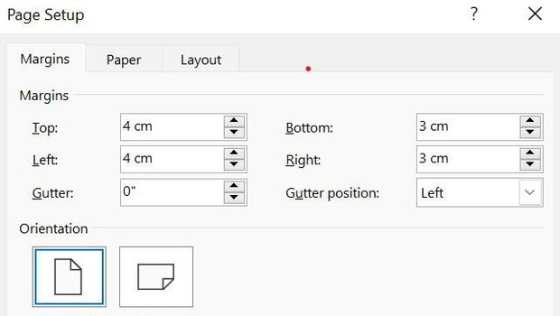 Cara mengatur margin Microsoft Word.