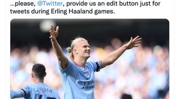 Fabrizio Romano pun memujinya. Ini baru bulan Oktober tapi Haaland sudah mencetak 16 gol di Liga Inggris. Foto: Twitter