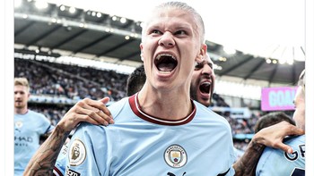 Kami tidak tahu lagi apa yang harus dikatakan soal Erling Haaland, tulis ESPN. Foto: Twitter