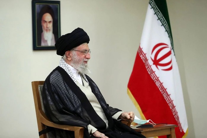 Irans Supreme Leader Ayatollah Ali Khamenei meets with Venezuelan President Nicolas Maduro (not pictured), in Tehran, Iran June 11, 2022. Office of the Iranian Supreme Leader/WANA (West Asia News Agency)/Handout via REUTERS ATTENTION EDITORS - THIS IMAGE HAS BEEN SUPPLIED BY A THIRD PARTY.